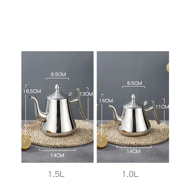 Théière Zahra, finition argent, 1 L