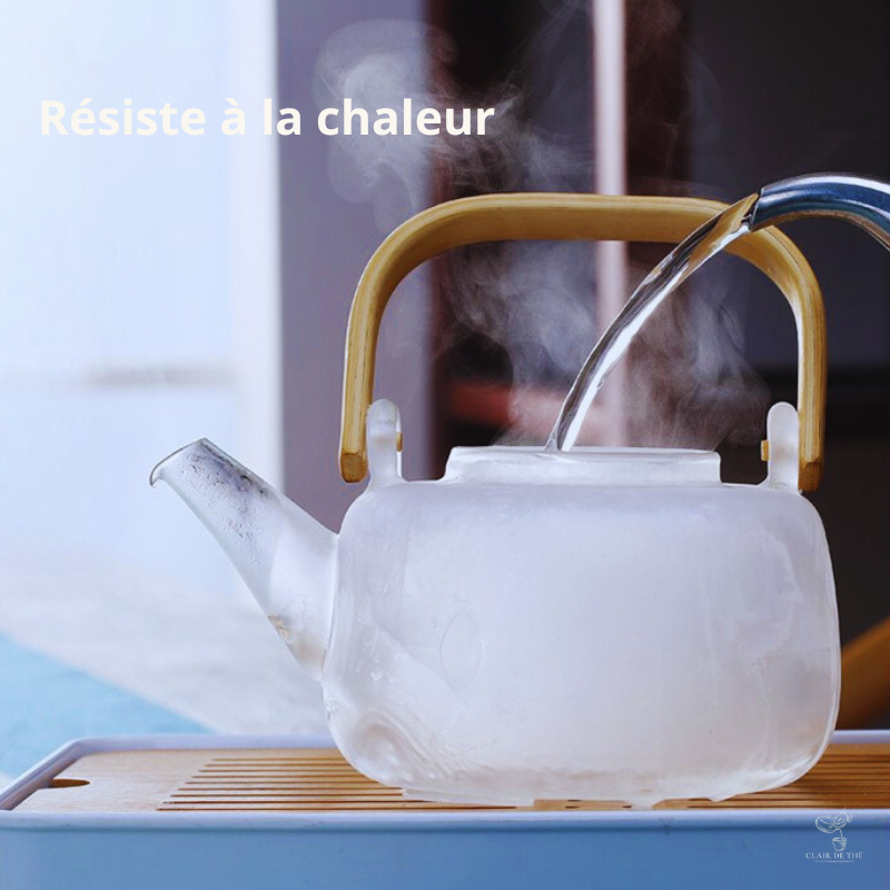 Théière Sakura – Théière en verre borosilicate transparente (800ml-1L)