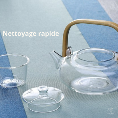 Théière Sakura – Théière en verre borosilicate transparente (800ml-1L)