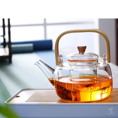 Théière Sakura – Théière en verre borosilicate transparente (800ml-1L)