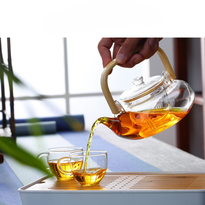 Théière Sakura – Théière en verre borosilicate transparente (800ml-1L)