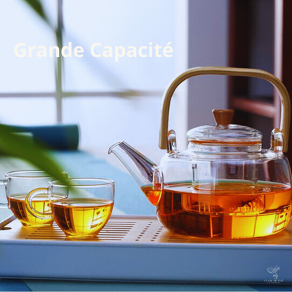 Théière Sakura – Théière en verre borosilicate transparente (800ml-1L)