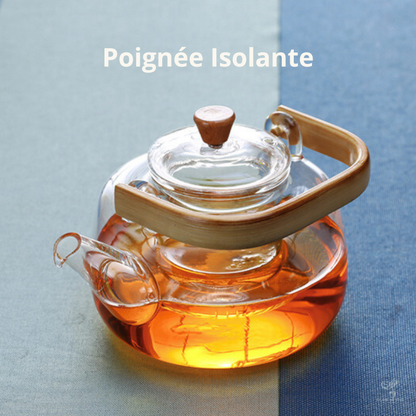 Théière Sakura – Théière en verre borosilicate transparente (800ml-1L)