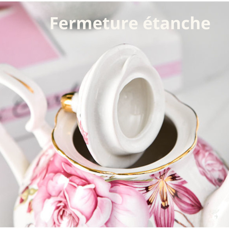 Théière Séraphina – Théière en porcelaine fine fleurie (400 ml)