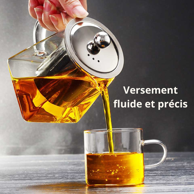 Théière Alma – Théière en verre borosilicate avec infuseur inox (350 ml – 950 ml)