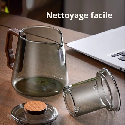 Théière Noémie – Théière en verre borosilicate double paroi (620ml)