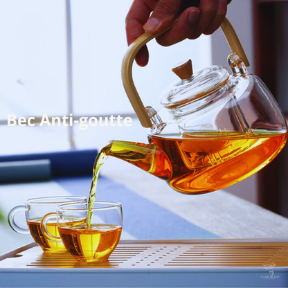 Théière Sakura – Théière en verre borosilicate transparente (800ml-1L)