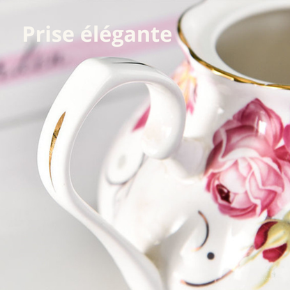 Théière Séraphina – Théière en porcelaine fine fleurie (400 ml)