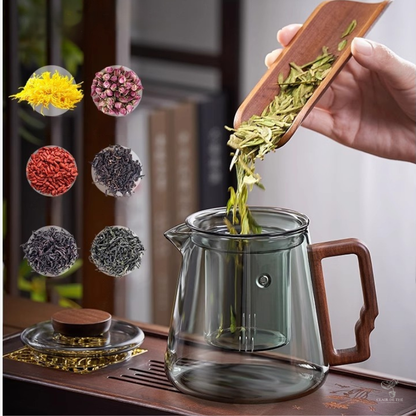 Théière Noémie – Théière en verre borosilicate double paroi (620ml)