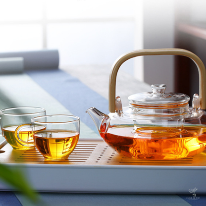 Théière Sakura – Théière en verre borosilicate transparente (800ml-1L)