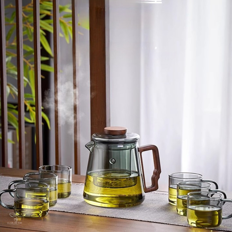 Théière Noémie – Théière en verre borosilicate double paroi (620ml)