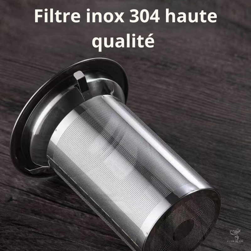Théière Sophie – Théière en verre borosilicate ronde avec infuseur inox intégré (650ml-1.3L)