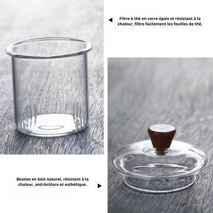 Théière Sakura – Théière en verre borosilicate transparente (800ml-1L)