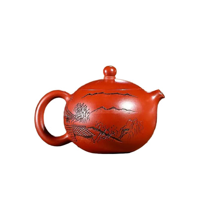 Théière Xishi Zisha – Théière en céramique d’argile violette Yixing | Sculptée à la main & pureté artisanale (149 ml)