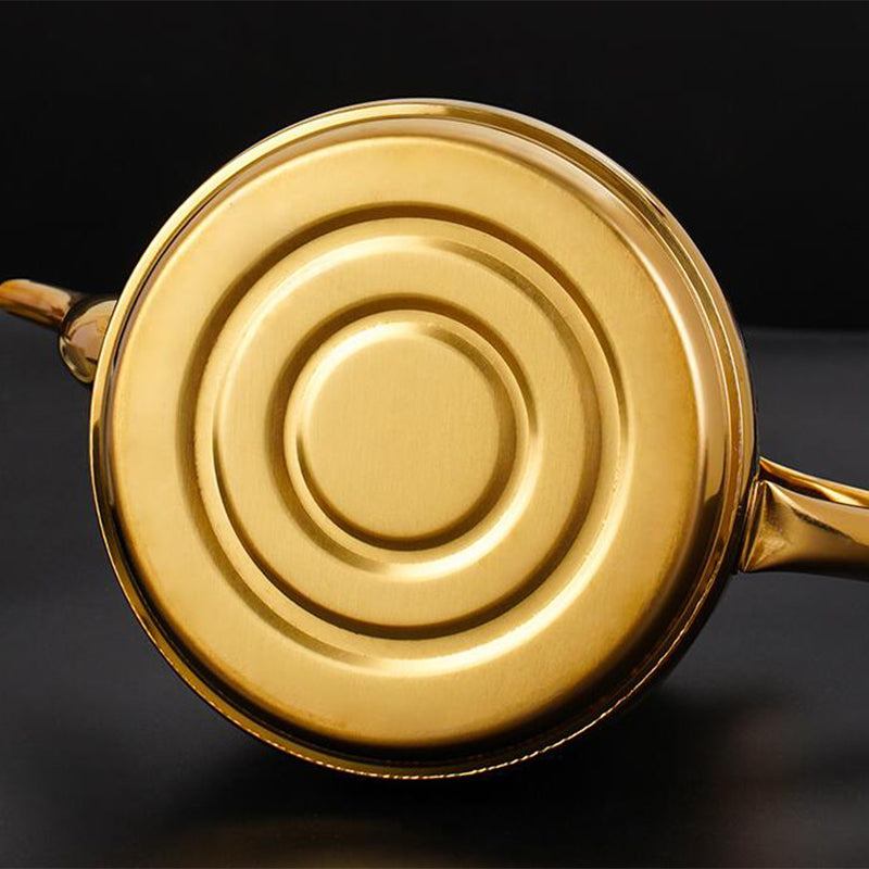 Théière Amina – Théière marocaine en acier inoxydable doré ou argenté (1 L)