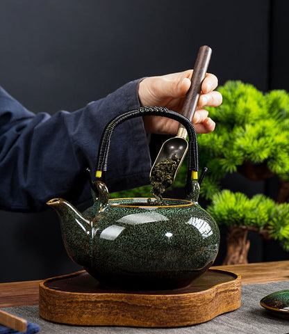 Théière Aokiri – Théière en céramique Tiannmu artisanale (650 ml)