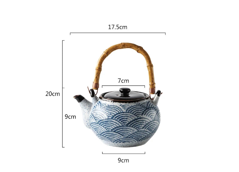 Théière Sakana – Théière japonaise en céramique vintage (800 ml)