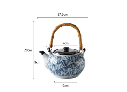 Théière Sakana – Théière japonaise en céramique vintage (800 ml)