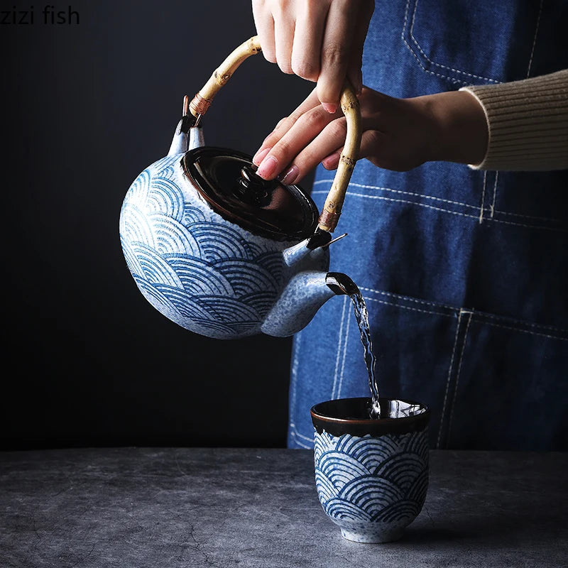 Théière Sakana – Théière japonaise en céramique vintage (800 ml)