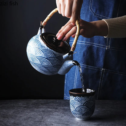 Théière Sakana – Théière japonaise en céramique vintage (800 ml)