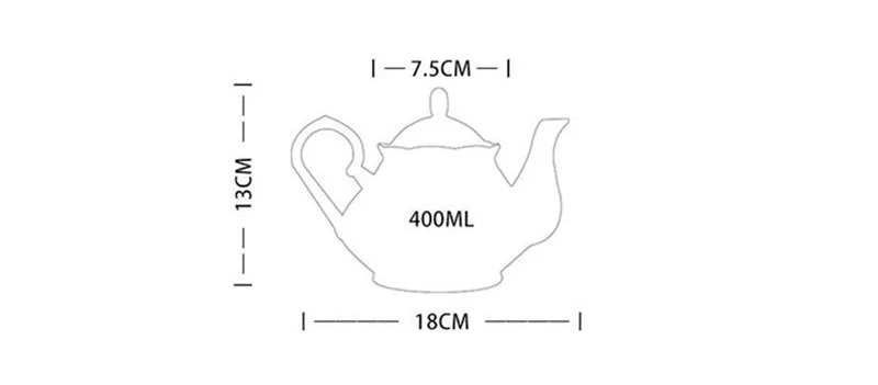 Théière Séraphina – Théière en porcelaine fine fleurie (400 ml)