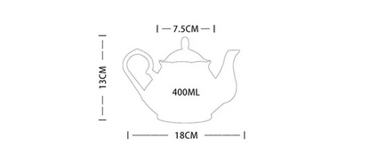 Théière Séraphina – Théière en porcelaine fine fleurie (400 ml)