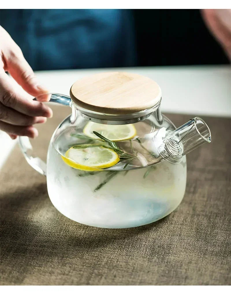 Théière Inès – Théière en verre borosilicate transparente (1L-1.8L)