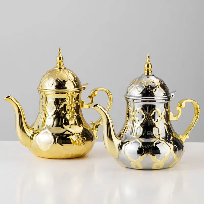 Théière Amira, finition Or & Argent