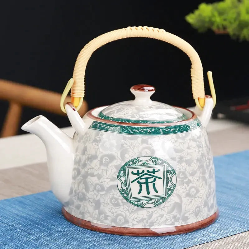 Théière Calliope, motif vert traditionnel