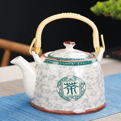 Théière Calliope, motif vert traditionnel
