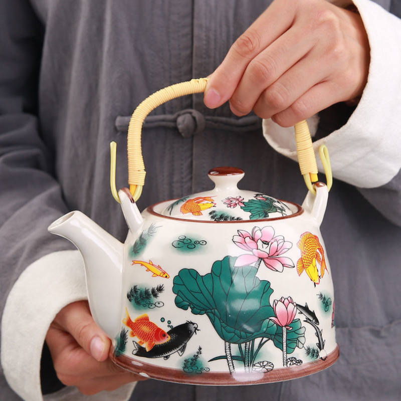 Théière Calliope en porcelaine émaillée, vue supplémentaire