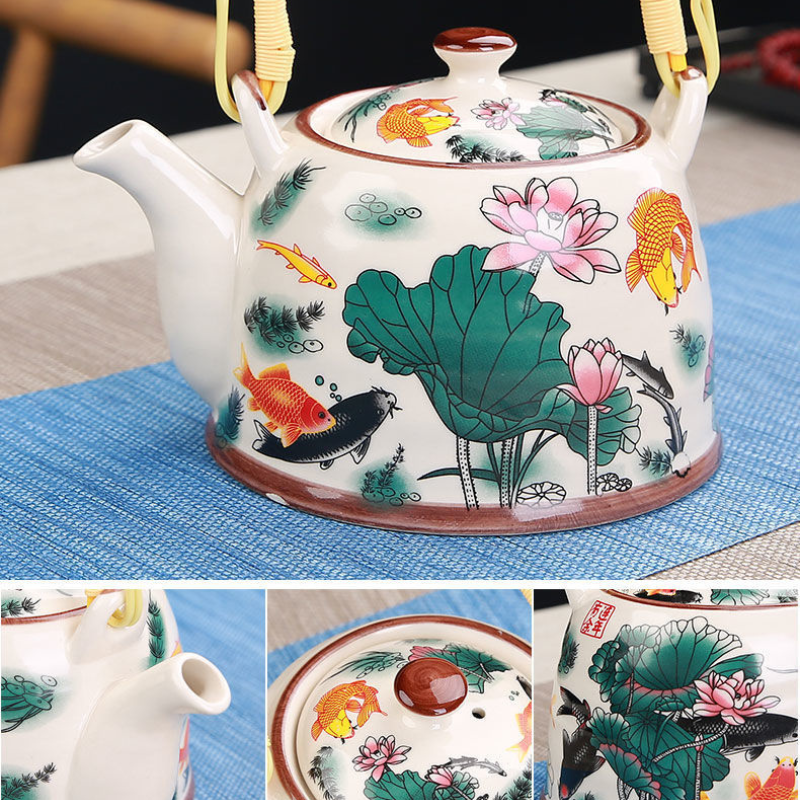 Théière Calliope en porcelaine émaillée, vue supplémentaire