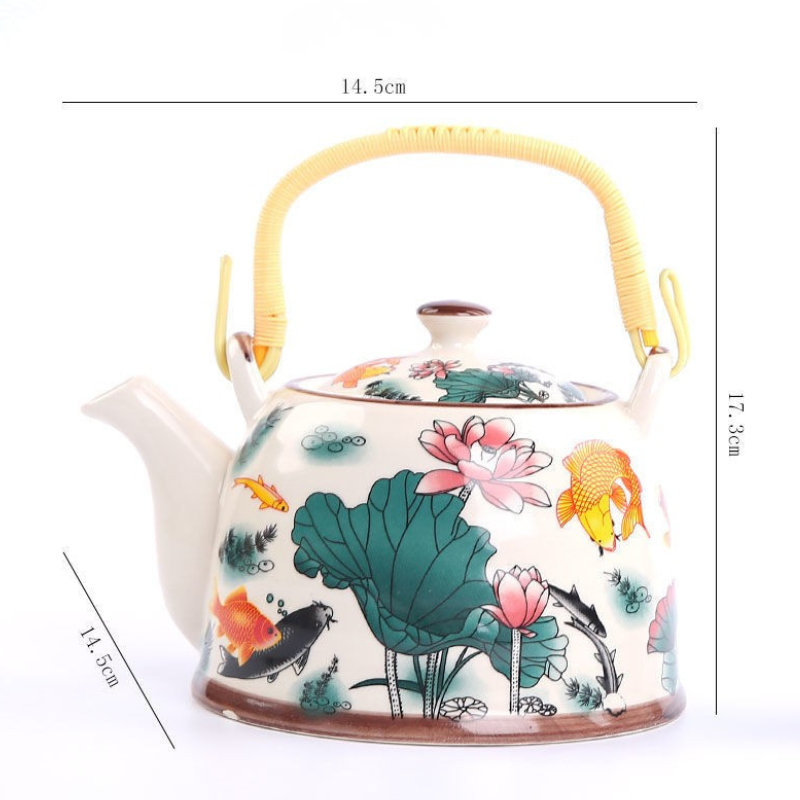 Théière Calliope en porcelaine émaillée, vue supplémentaire