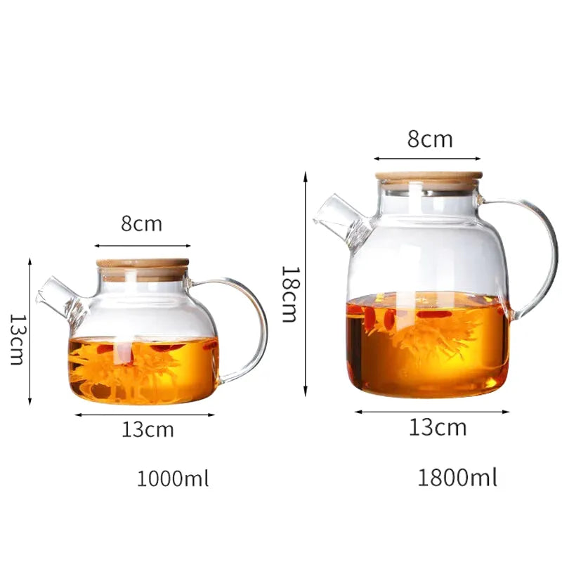 Théière Inès – Théière en verre borosilicate transparente (1L-1.8L)