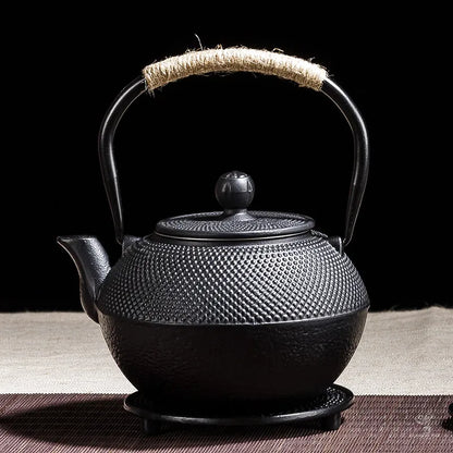 Théière Kuroha en fonte noire, vue supplémentaire