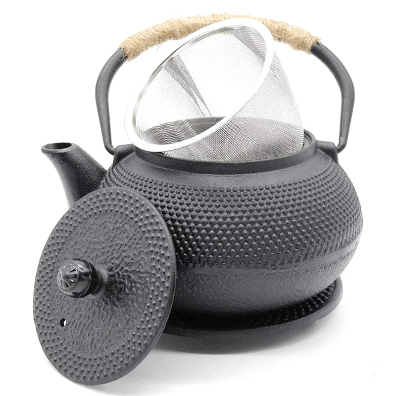 Théière Kuroha en fonte noire, vue supplémentaire