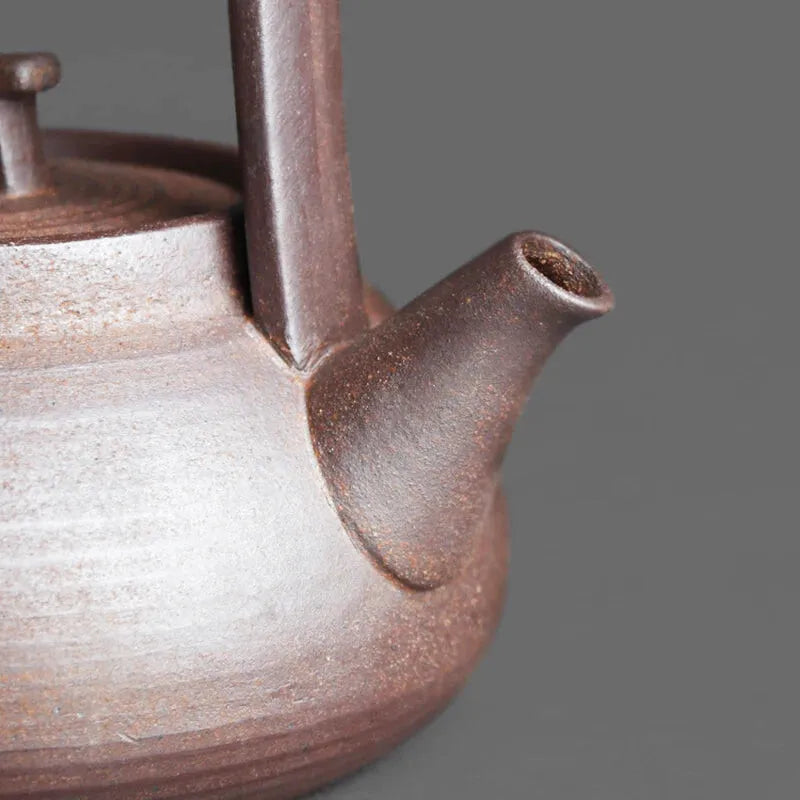 Théière Kyōro en grès céramique, vue supplémentaire