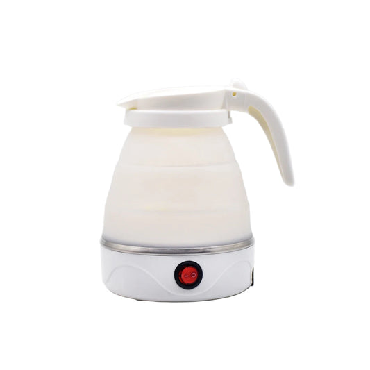 Théière Luna, bouilloire électrique pliable en silicone, blanc mat