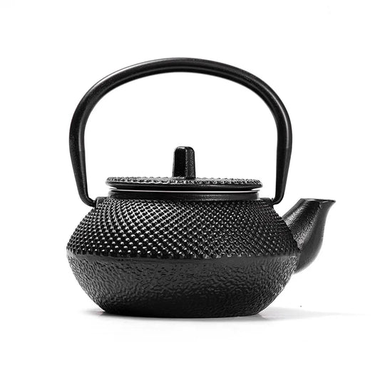 Théière Misaki en fonte noire, filtre inox intégré, inspiration japonaise