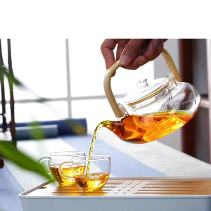 Théière Sakura – Théière en verre borosilicate transparente (800ml-1L)