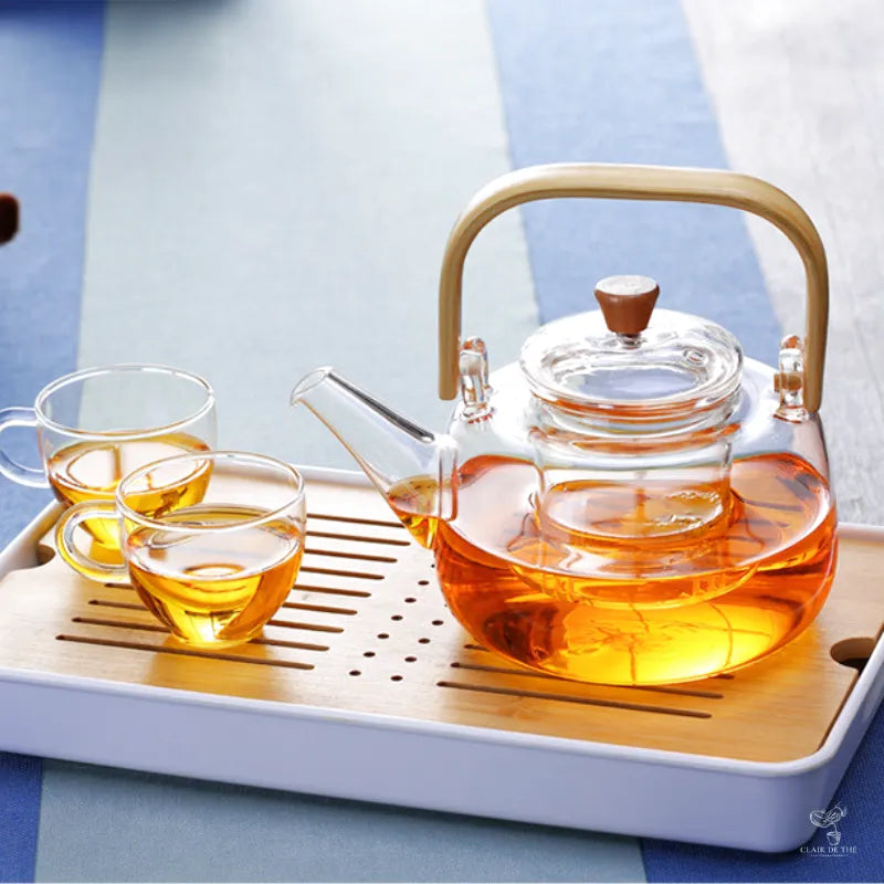 Théière Sakura – Théière en verre borosilicate transparente (800ml-1L)