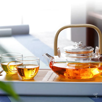 Théière Sakura – Théière en verre borosilicate transparente (800ml-1L)