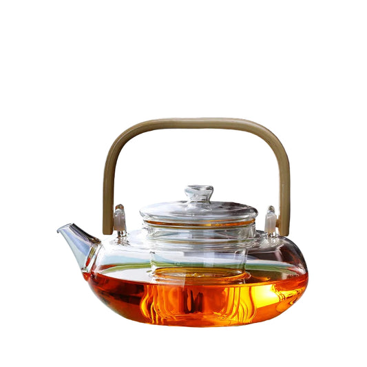 Théière Sakura en verre borosilicate transparent