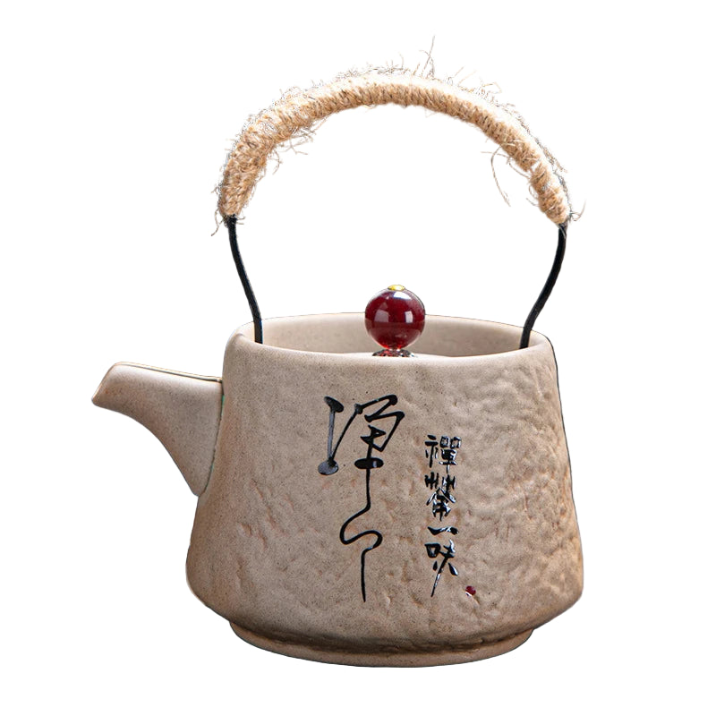 Théière Sayuri en céramique, calligraphie japonaise gravée