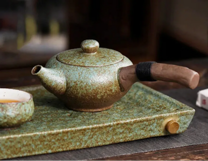 Théière Wabi Sabi, coloris vert
