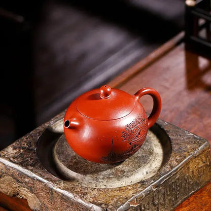 Théière Xishi Zisha, coloris rouge