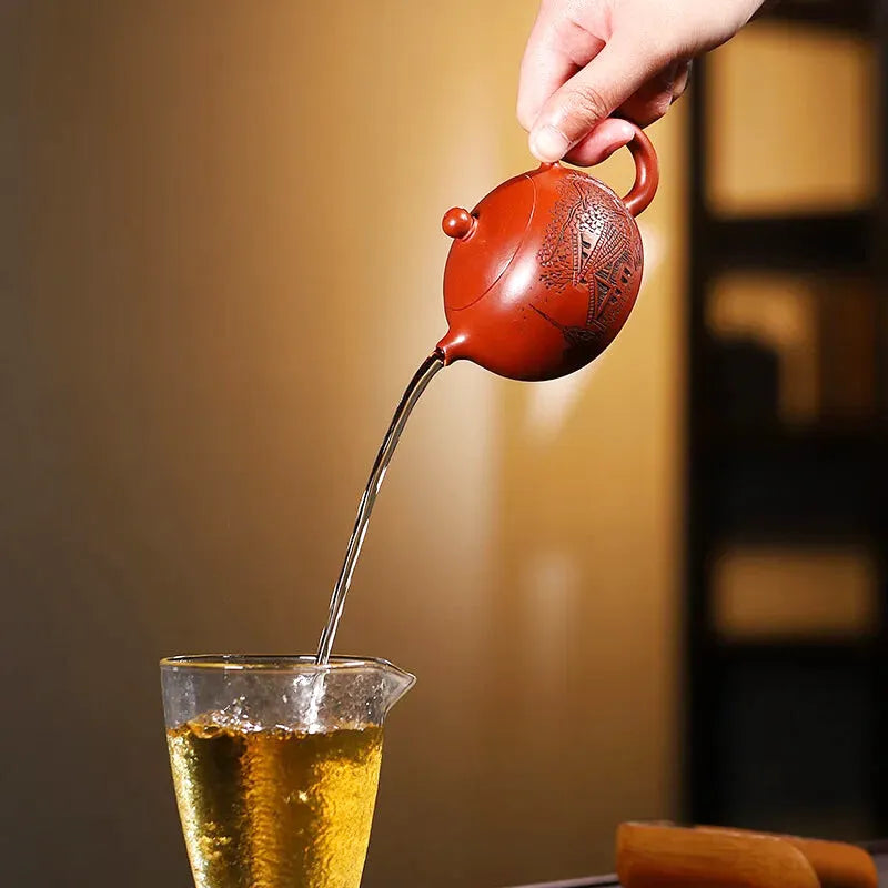 Théière Xishi Zisha – Théière en céramique d’argile violette Yixing (100 ml)